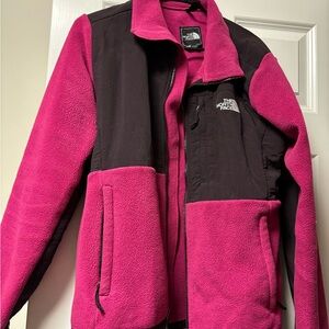 The North Face Pink and Black Fleece Jacket